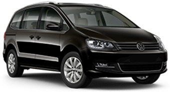 Black MPV5 Car in white Background
